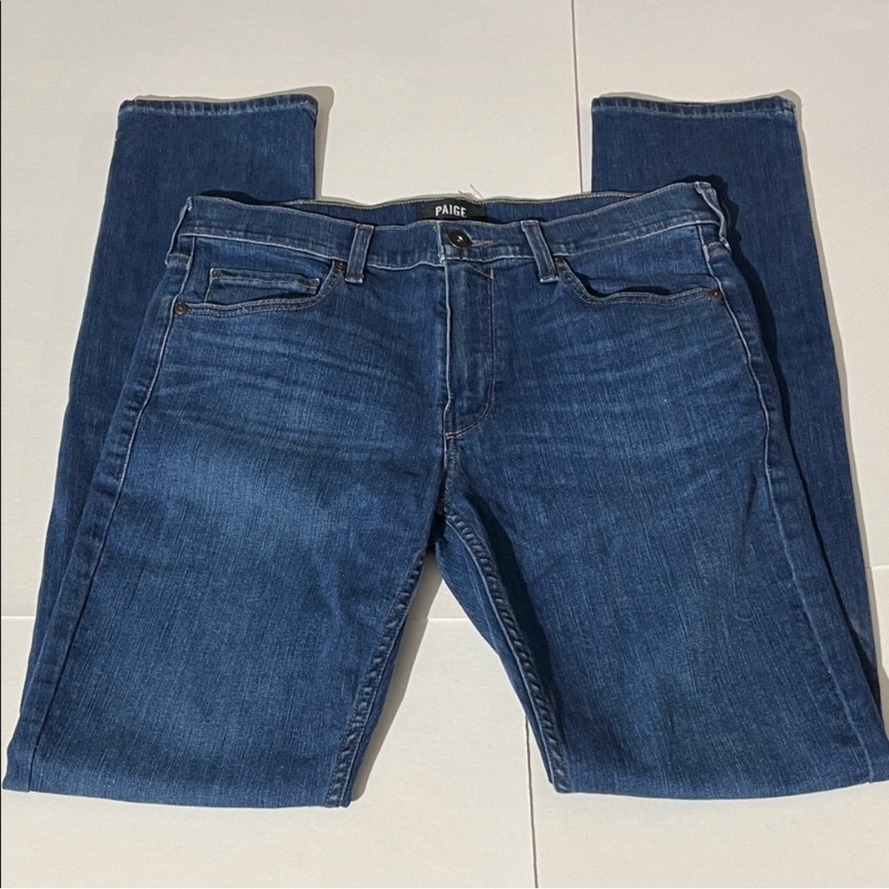 Paige Lennox Slim Fit Denim Jeans Medium Wash sz 32